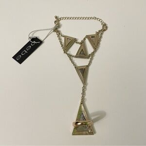 Bebe Triangular Tribal Hand Jewelry Ring Hand Chain